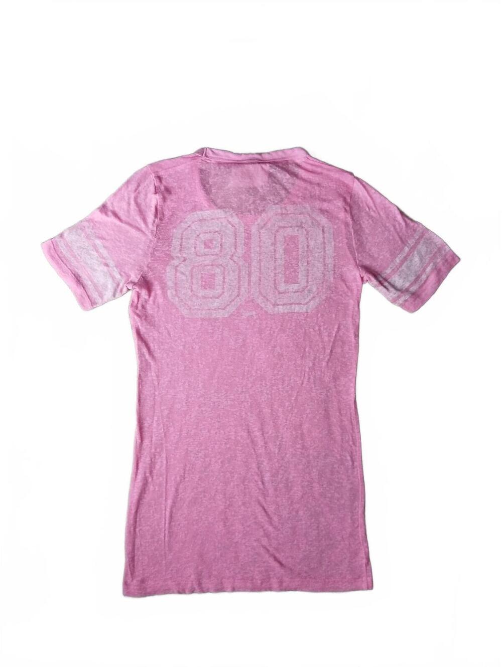 Vintage PINK Victoria's Secret Burnout Tee Size XS Y2K McBling 2007 E/44 - Picture 2 of 6